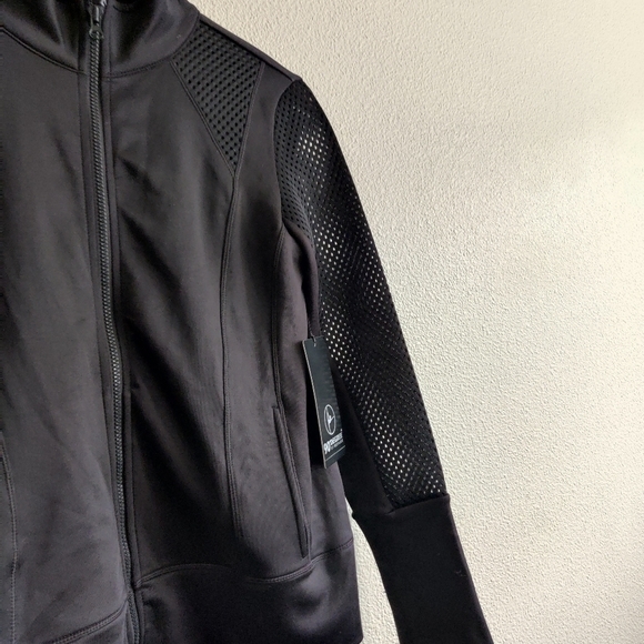 90 Degree Black Mesh Zip-up Up Jacket - Picture 4 of 8